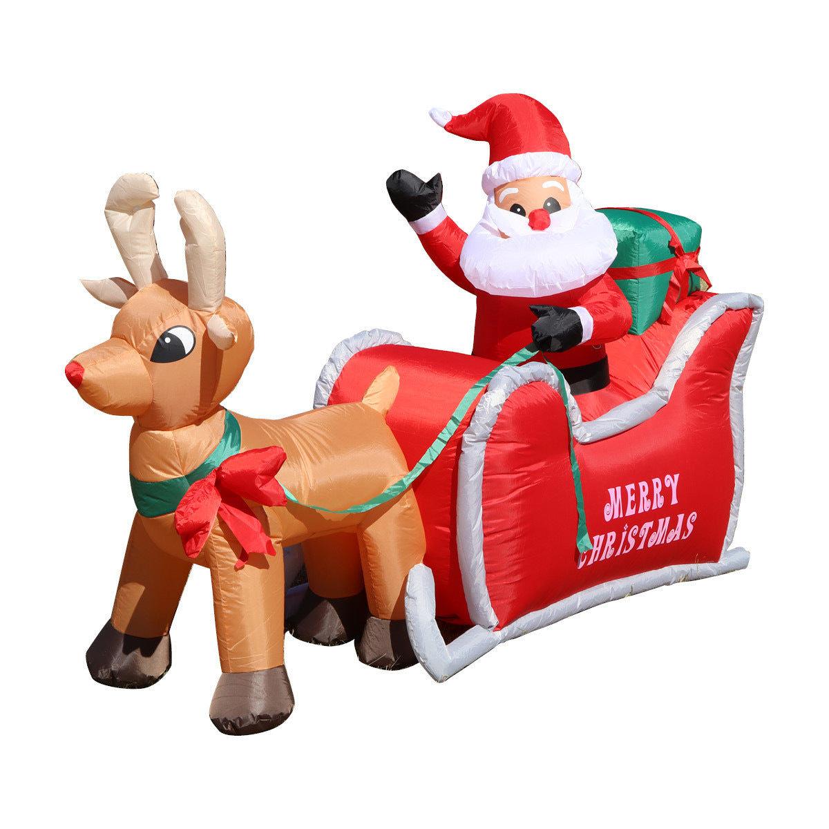 Christmas By Sas 1.2m Self Inflatable LED Santa Sleigh & Rudolph Deals499