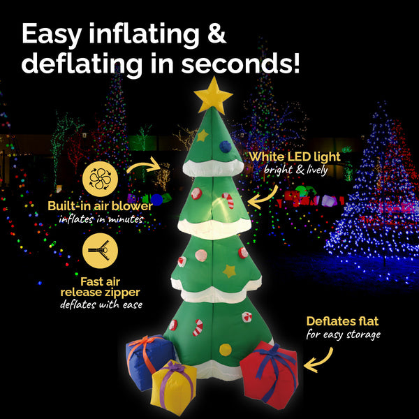 Christmas By Sas 1.8m Self Inflatable LED Tree With Presents Deals499
