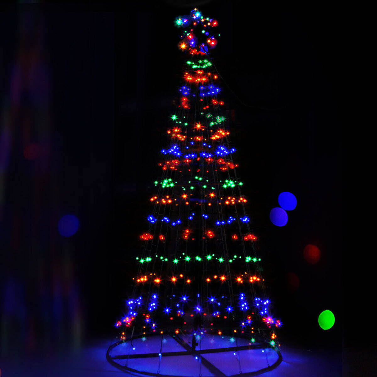 Christmas By Sas 3m Tree Shaped LED Multicoloured Solar Lights & Metal Frame Deals499