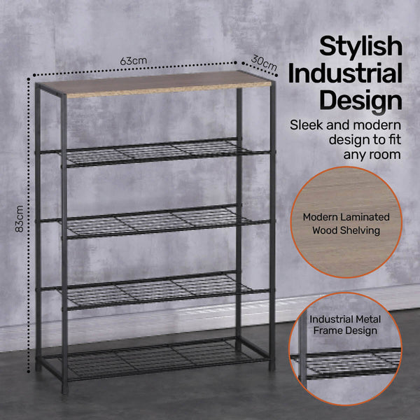 Home Master Display Shelf/Rack 5 Tier Sleek Modern Industrial Design 83cm Deals499