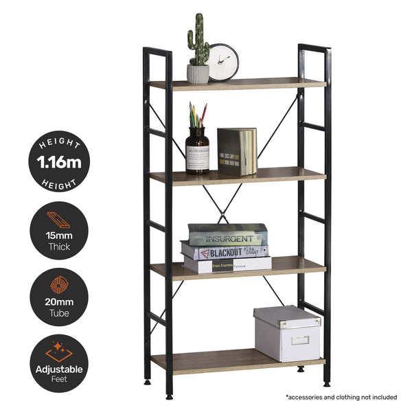 Home Master Display Shelf 4 Tier Sleek Modern Industrial Design 1.16m Deals499