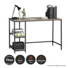 Home Master Office Desk &amp; Storage Shelves 2 Tier Stylish Modern Design 77cm Deals499