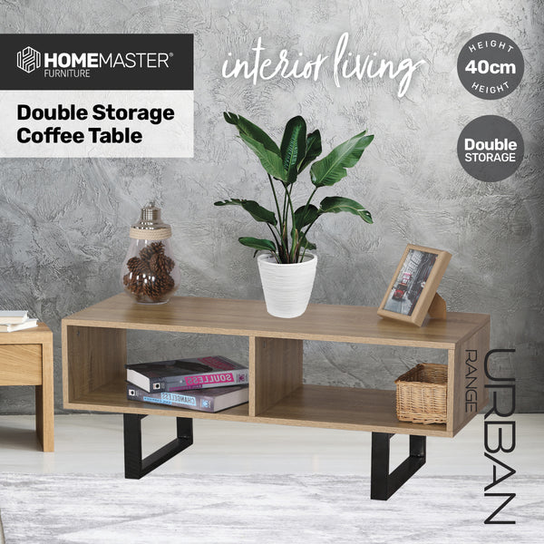 Home Master Coffee Table Wide Dual Storage Stylish Modern Design 1m Deals499