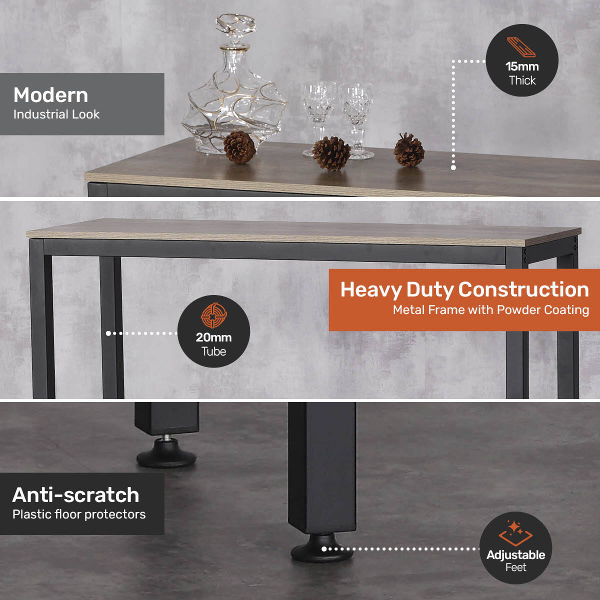 Home Master High Bar Table Nordic Industrial Design Stylish Modern 120cm Deals499