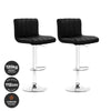 Home Master 2PCE Bar Stool Black Swivel Seat Adjusting Height Stylish Modern Deals499