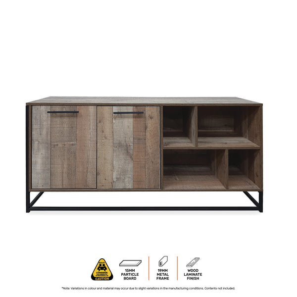 Home Master Vogue Wood Tone Sideboard Stylish Rustic Flawless Design 150cm Deals499