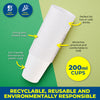 Party Central 900PCE White Paper Cups Disposable Leak Resistant 200ml Deals499