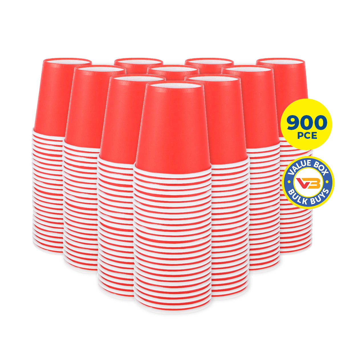 Party Central 900PCE Red Paper Cups Disposable Leak Resistant 200ml Deals499