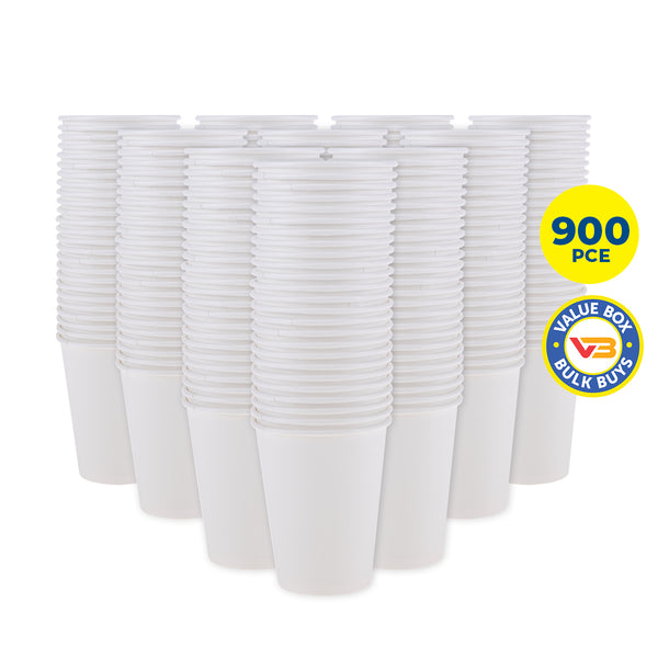 Party Central 900PCE White Paper Cups Disposable Leak Resistant 350ml Deals499