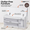 Home Master 2-In-1 Storage/Shoe Cabinet With Padded Cushion Bench 80cm Deals499