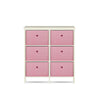 Home Master 6 Drawer Pine Wood Storage Chest Pink Fabric Baskets 70 x 80cm Deals499
