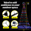 Christmas By Sas 1.5m Solar Powered Tree With Star Metal Frame 150 LED Bulbs Deals499