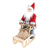 Christmas By Sas 45cm x 30cm Santa & Wooden Sleigh Decorative Statue Intricate Details Deals499