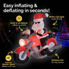 Christmas By Sas 1.6m Santa & Motorbike Built-In Blower Bright LED Lighting Deals499