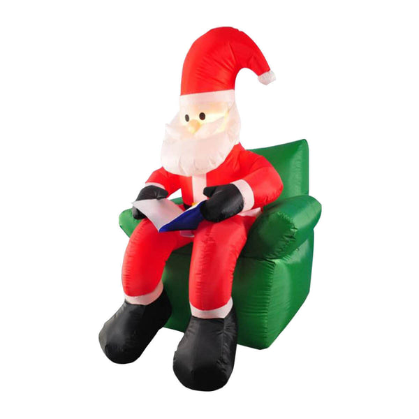 Christmas By Sas 1.9m Santa & His Reading Chair Self Inflating LED Lighting Deals499