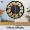 Home Master Wall Clock Wood &amp; Metal Look Stylish Design Large Numbers 60cm Deals499