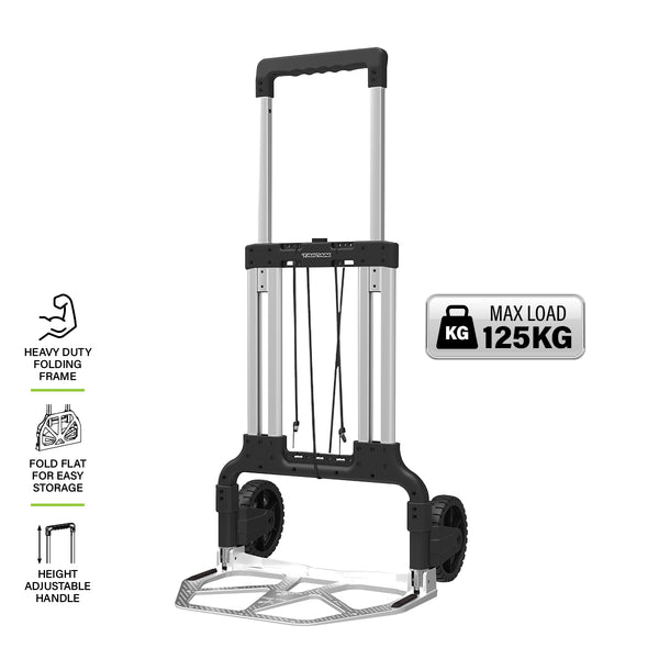 Taipan 125KG Foldable Hand Trolley Aluminium Frame Height Adjustable Handle Deals499