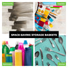 Home Master 50PCE Storage Baskets Stackable Multipurpose Space Saving Bulk 27cm Deals499