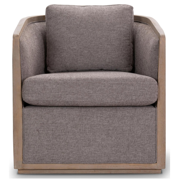 Moonlight Pine Fabric Club Armchair Executive Sofa Tub Chair - Grey Deals499