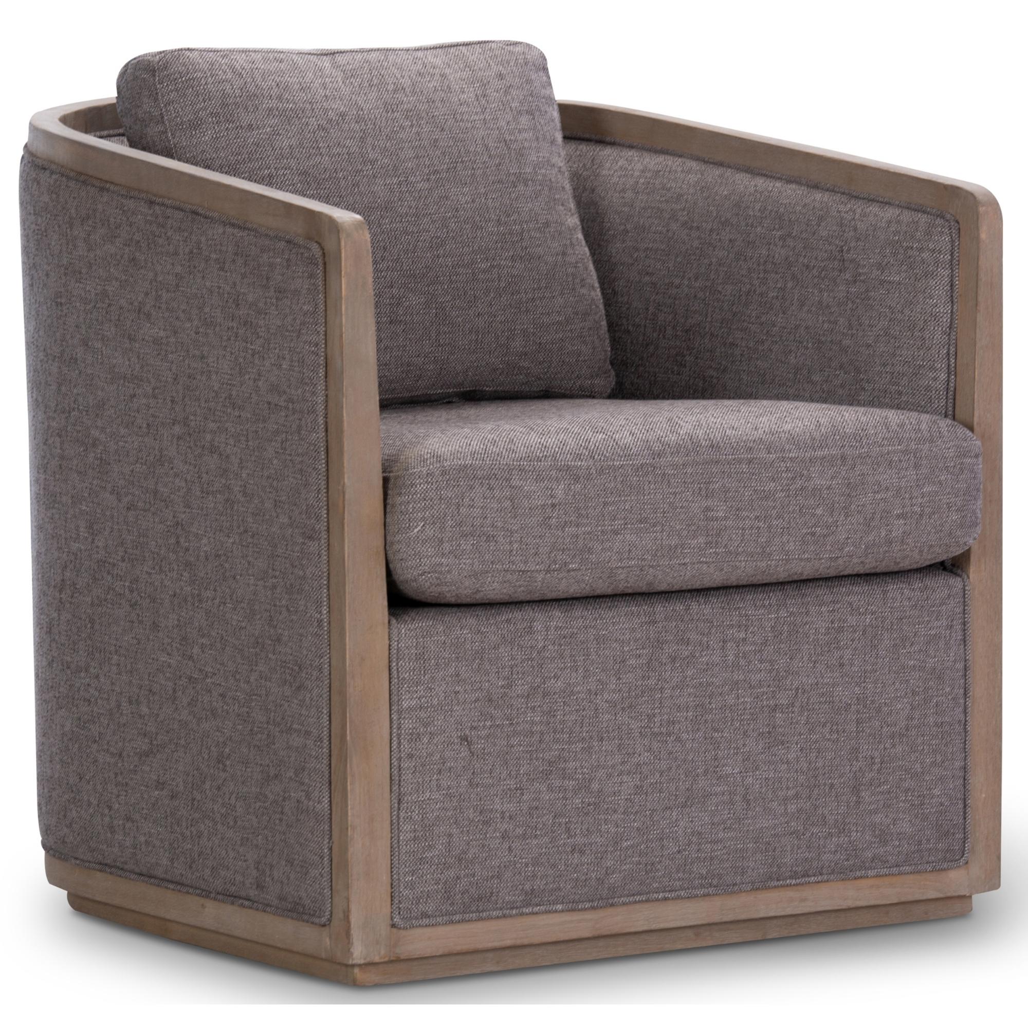 Moonlight Pine Fabric Club Armchair Executive Sofa Tub Chair - Grey Deals499