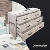 Foxglove Dresser 6 Chest of Drawers Solid Wood Tallboy Storage Cabinet - White Deals499