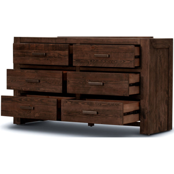 Catmint Dresser 6 Chest of Drawers Solid Pine Wood Storage Cabinet - Grey Stone Deals499