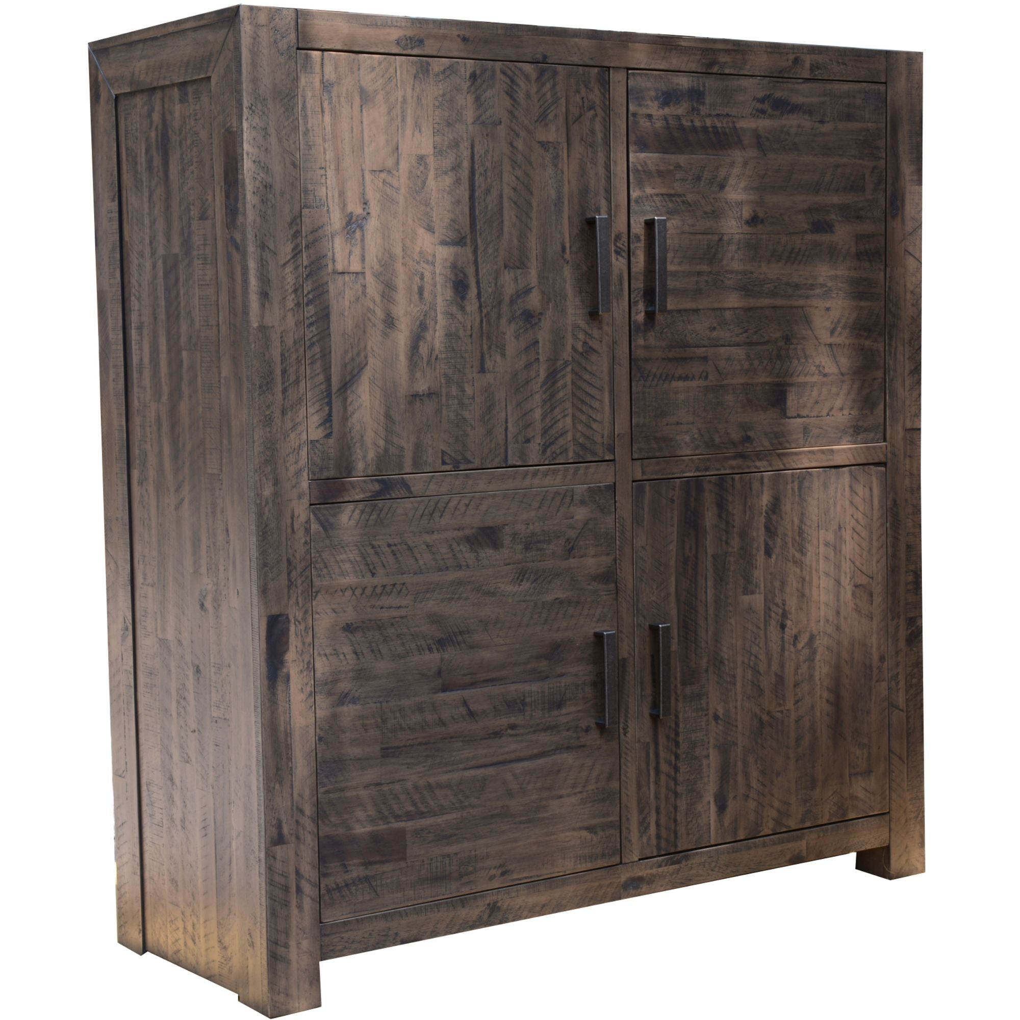 Catmint 4 Door Storage Buffet Kitchen Living Room Cabinet Solid Acacia Wood Deals499