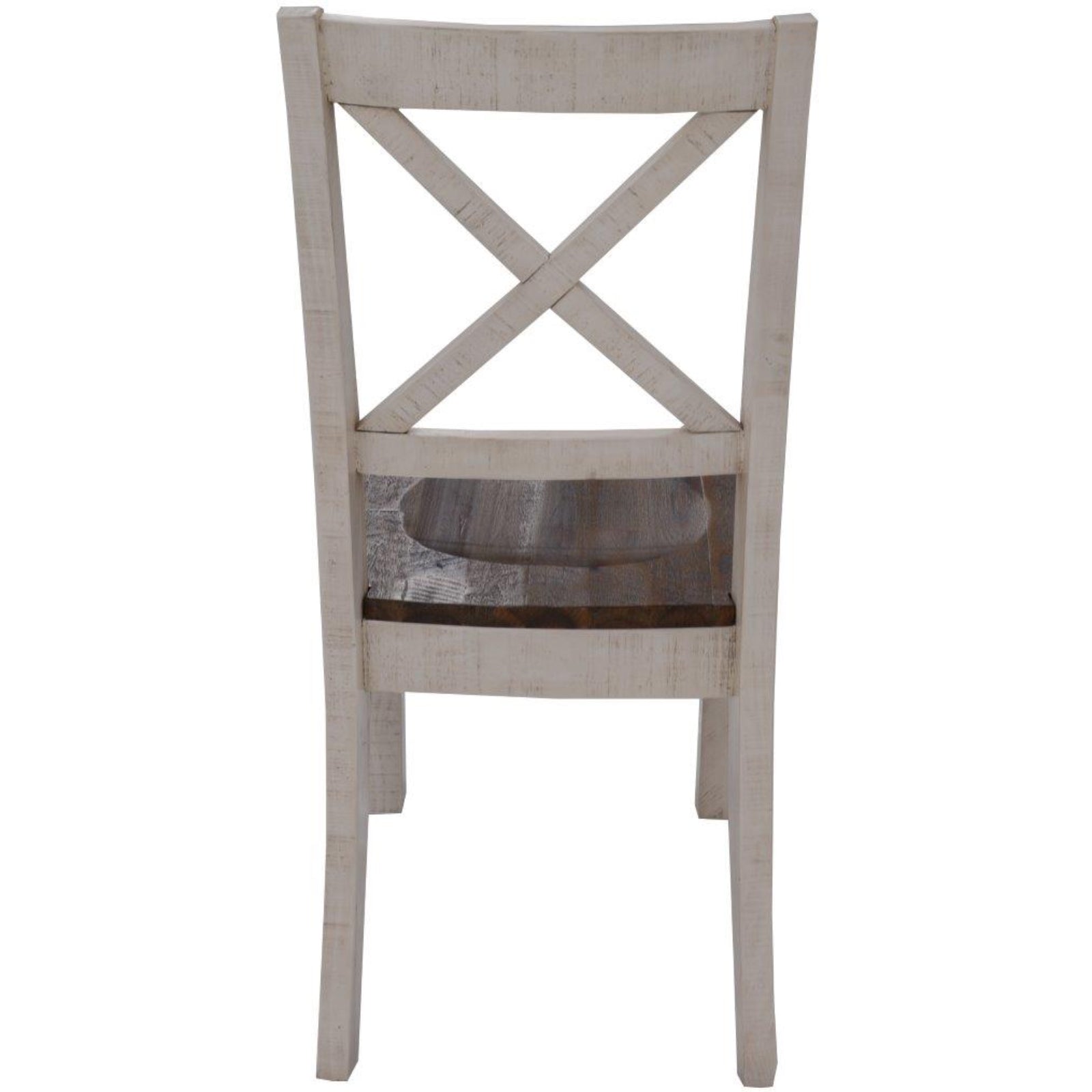 Erica X-Back Dining Chair Set of 4 Solid Acacia Timber Wood Hampton Brown White Deals499