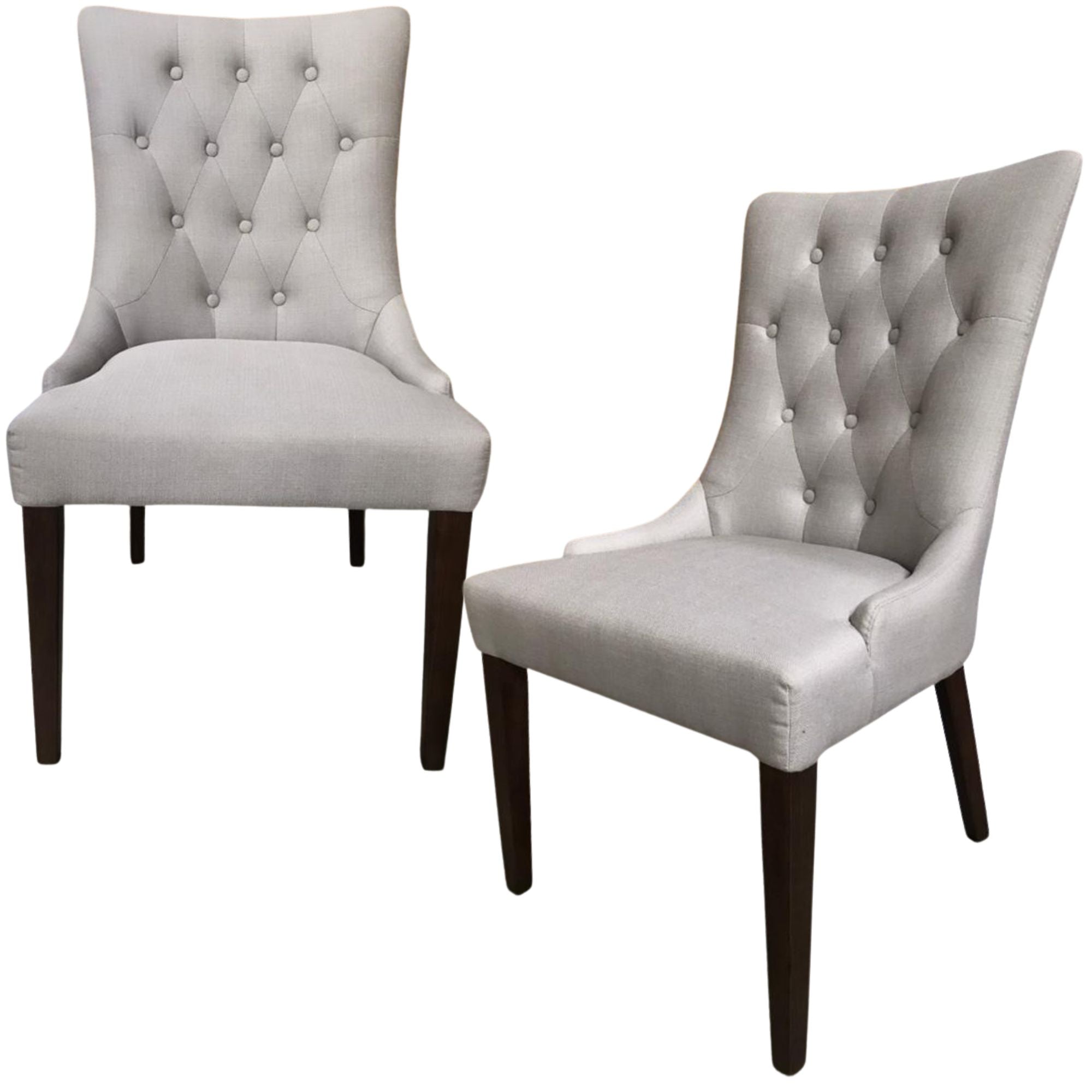 Florence  Set of 2 Fabric Dining Chair French Provincial Solid Timber Wood Deals499