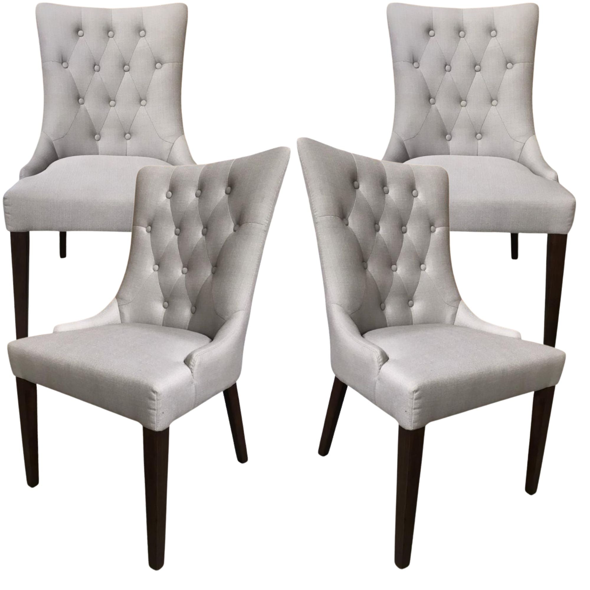 Florence  Set of 4 Fabric Dining Chair French Provincial Solid Timber Wood Deals499
