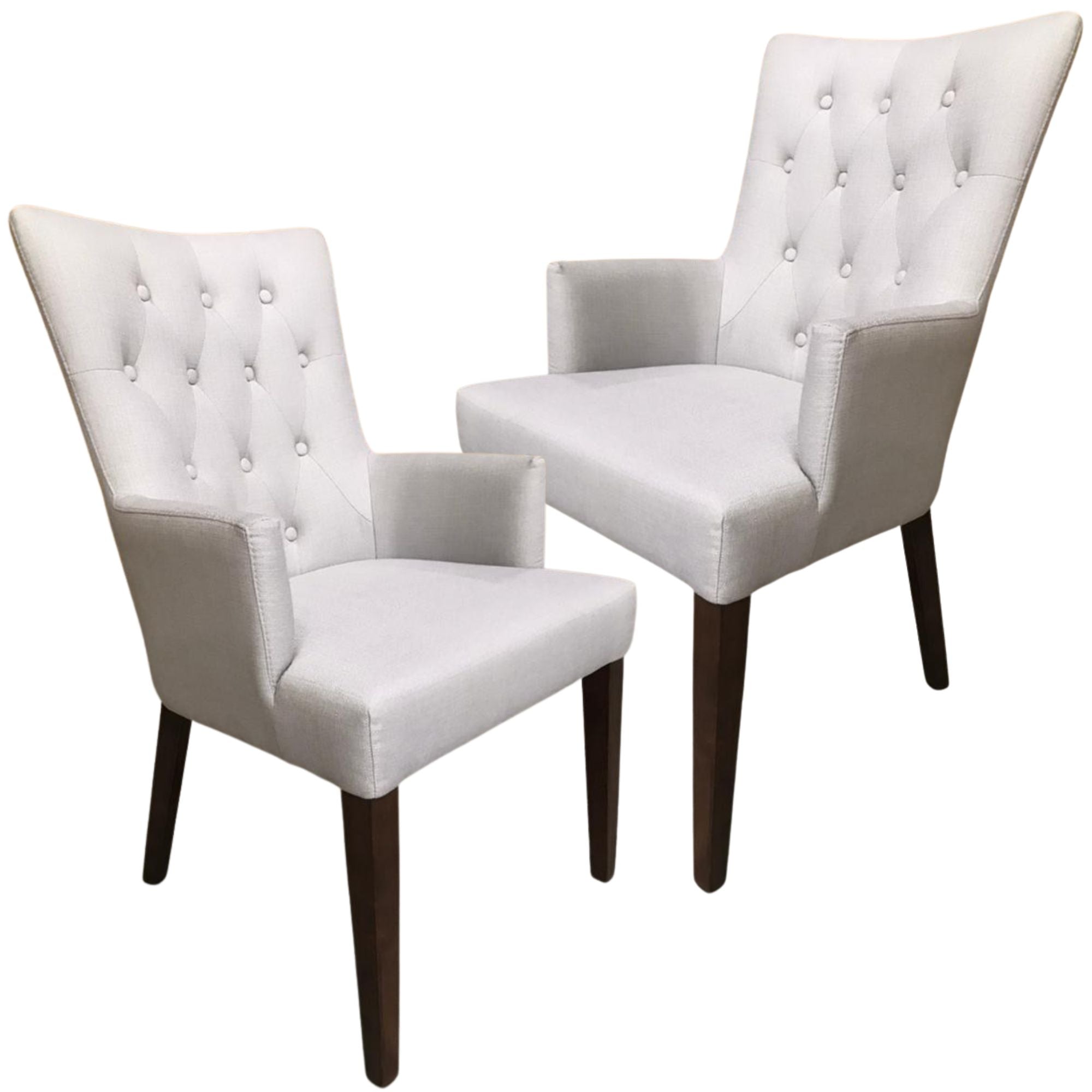Florence  Set of 2 Carver Fabric Dining Chair French Provincial Solid Timber Deals499