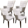 Florence  Set of 4 Carver Fabric Dining Chair French Provincial Solid Timber Deals499