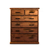 Umber Tallboy 6 Chest of Drawers Solid Pine Wood Storage Cabinet - Dark Brown Deals499