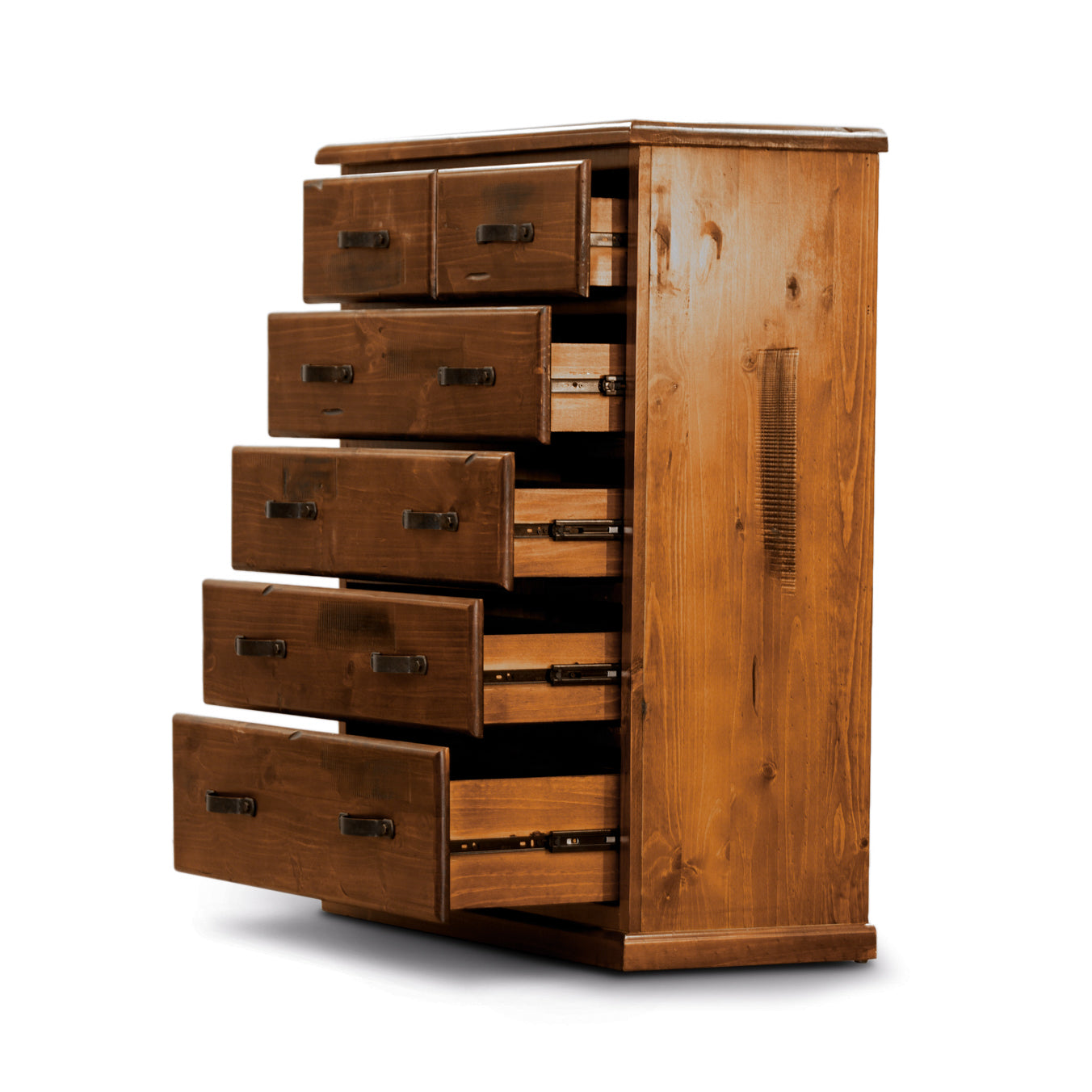 Umber Tallboy 6 Chest of Drawers Solid Pine Wood Storage Cabinet - Dark Brown Deals499