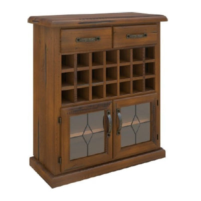 Umber Sideboard Buffet Wine Cabinet Bar Bottle Wooden Storage Rack - Dark Brown Deals499