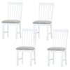 Laelia Dining Chair Set of 4 Solid Acacia Timber Wood Coastal Furniture - White Deals499