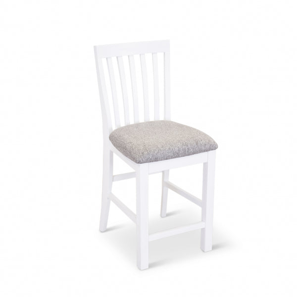 Laelia Tall Bar Chair Stool Set of 4 Solid Acacia Wood Coastal Furniture - White Deals499