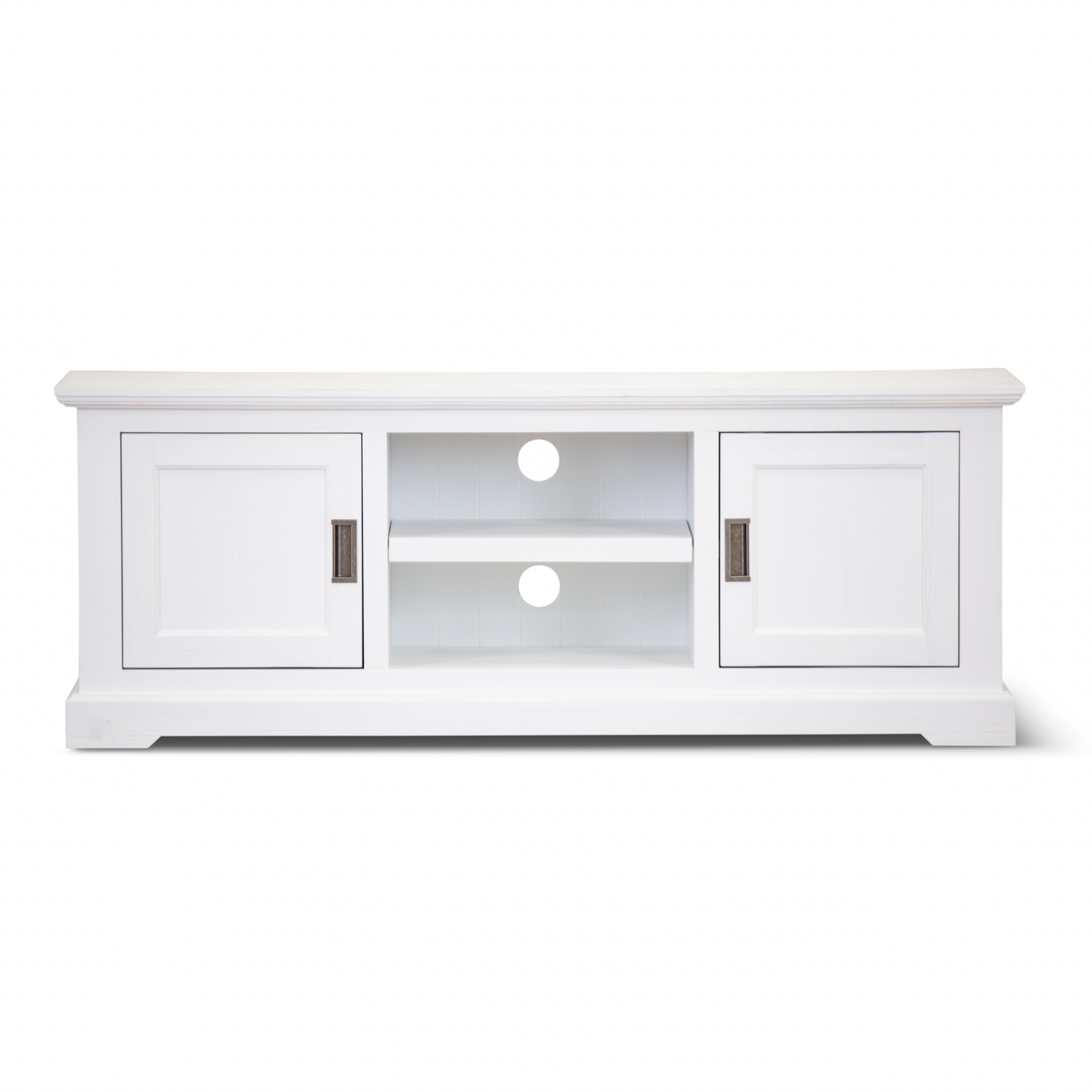 Laelia ETU Entertainment TV Unit 160cm 2 Door Solid Acacia Wood Coastal - White Deals499