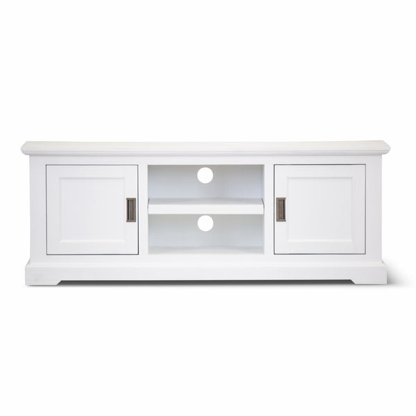 Laelia ETU Entertainment TV Unit 160cm 2 Door Solid Acacia Wood Coastal - White Deals499