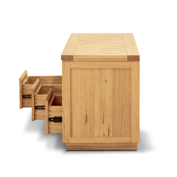 Rosemallow ETU Entertainment TV Unit 185cm 3 Drawer Solid Messmate Timber Wood Deals499