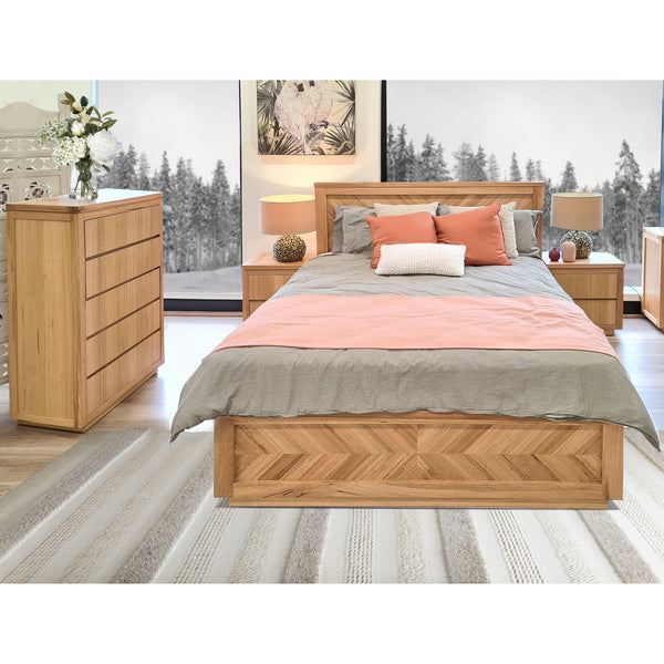 Rosemallow Tallboy 5 Chest of Drawers Solid Messmate Wood Bed Storage Cabinet Deals499