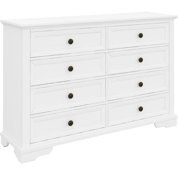 Celosia Dresser 8 Chest of Drawers Bedroom Acacia Timber Storage Cabinet - White Deals499