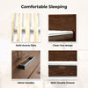 Comfortis 4pc Queen Bed Frame Suite Bedside Tallboy Furniture Package - Walnut Deals499