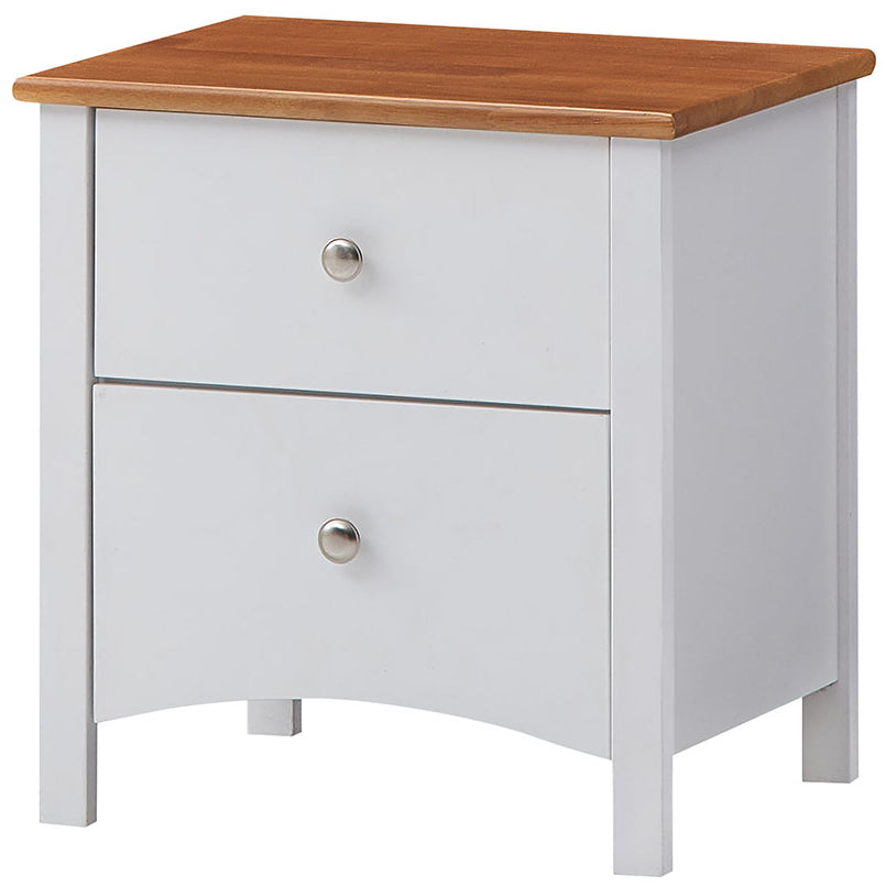 Lobelia Bedside 2pc Bedroom Set Drawers Nightstand  Storage Cabinet - White Deals499