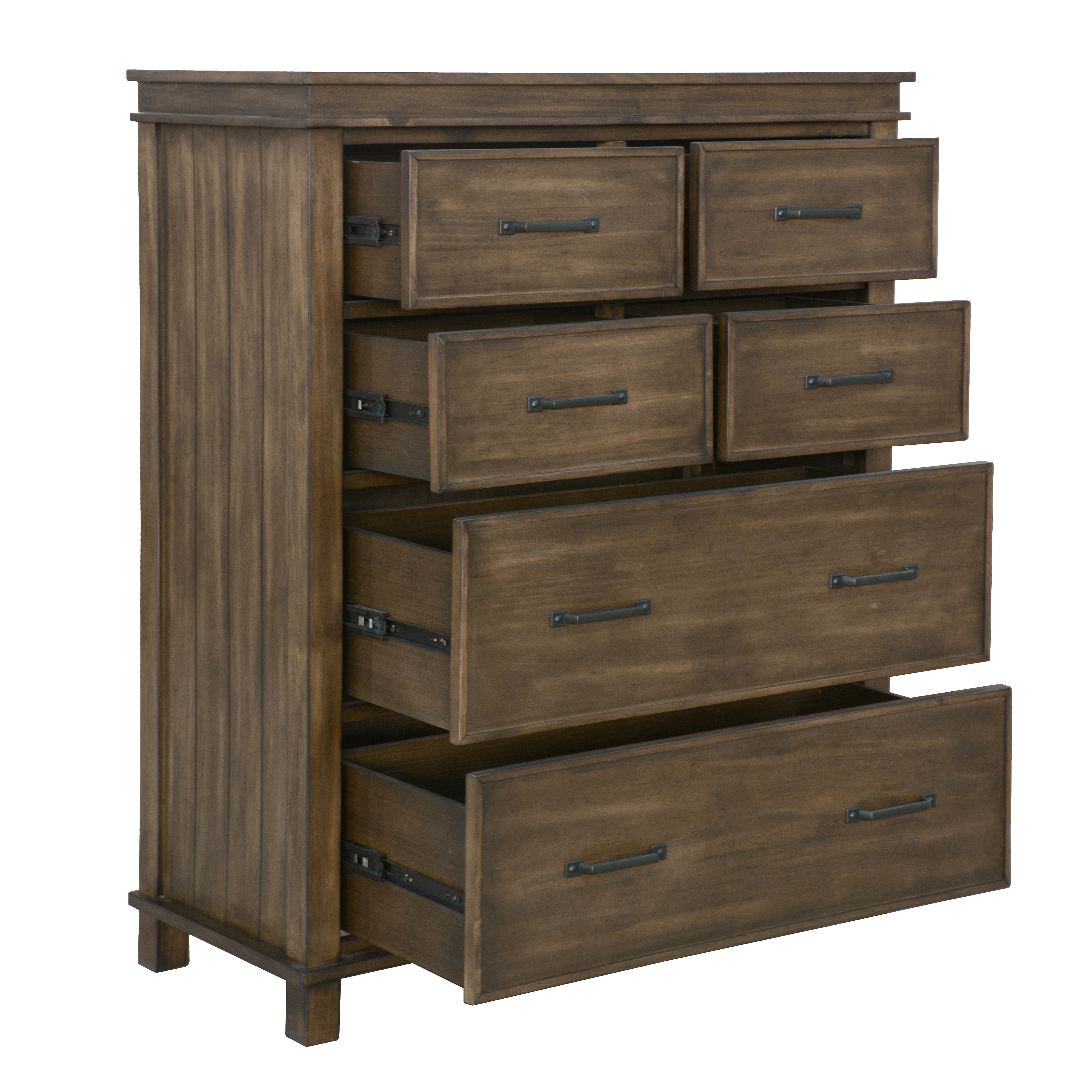 Lily Tallboy 6 Chest of Drawers Solid Pine Wood Bed Storage Cabinet -Rustic Grey Deals499