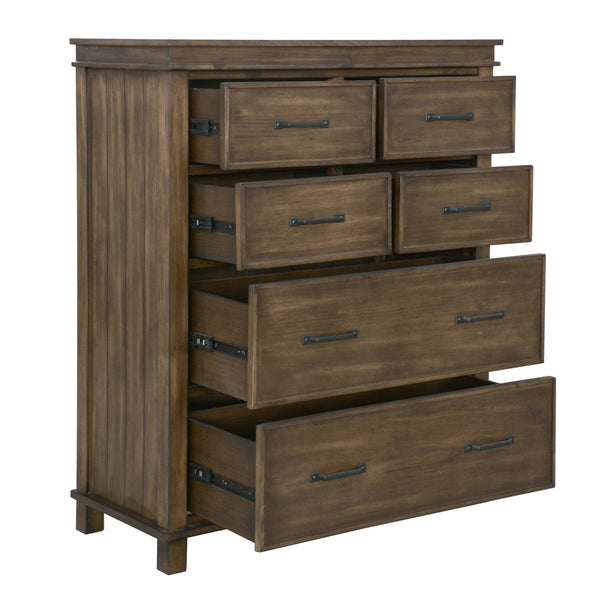 Lily Tallboy 6 Chest of Drawers Solid Pine Wood Bed Storage Cabinet -Rustic Grey Deals499