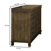 Lily Dresser 7 Chest of Drawers Solid Wood Tallboy Storage Cabinet - Rustic Grey Deals499
