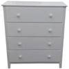 Wisteria Tallboy 4 Chest of Drawers Solid Rubber Wood Bed Storage Cabinet -White Deals499