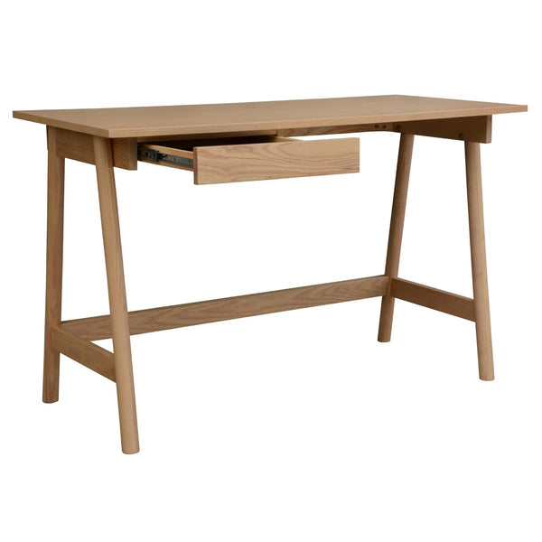 Mindil Office Desk Student Study Table Solid Wooden Timber Frame - Ash Natural Deals499