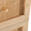 Olearia  Storage Cabinet Buffet Chest of 3 Drawer Mango Wood Rattan Natural Deals499